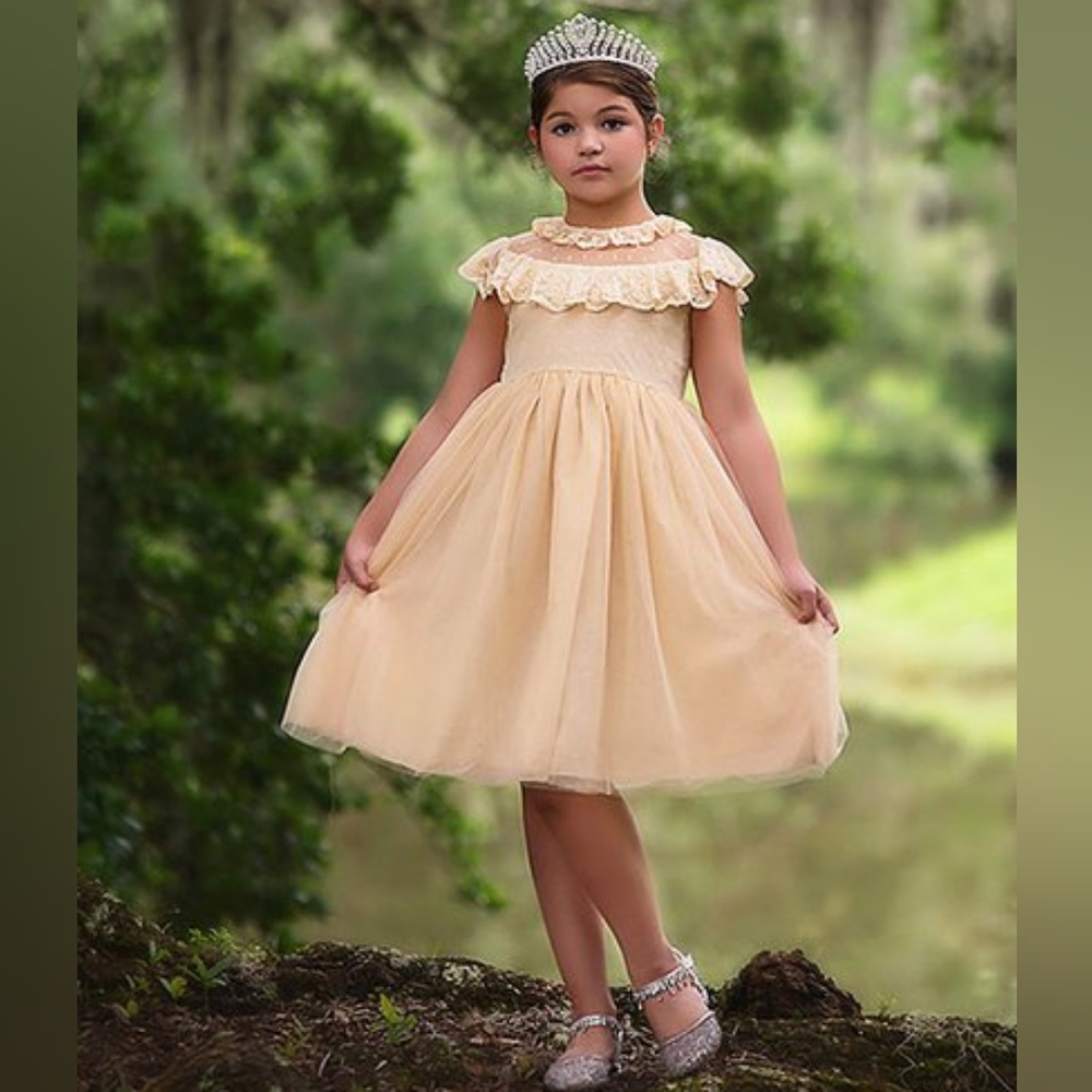 Trish Scully Child peach / Butterscotch Giovanna Dress